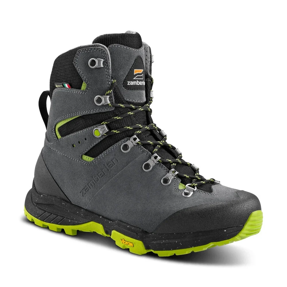 Zamberlan Thunder Pro GTX 1210PM0G-GS Men's 11.5 Gray Lime Hiking Shoes ZOGG3690